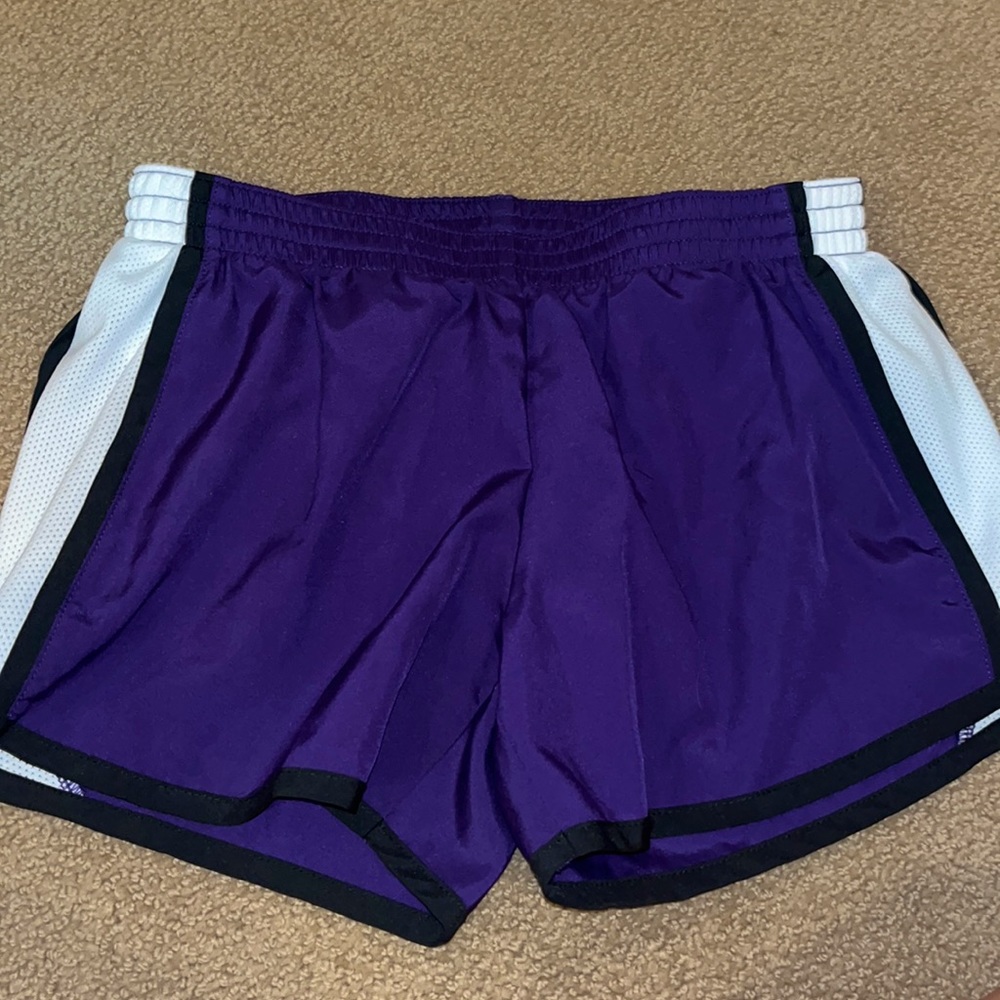 Purple girls athletic shorts